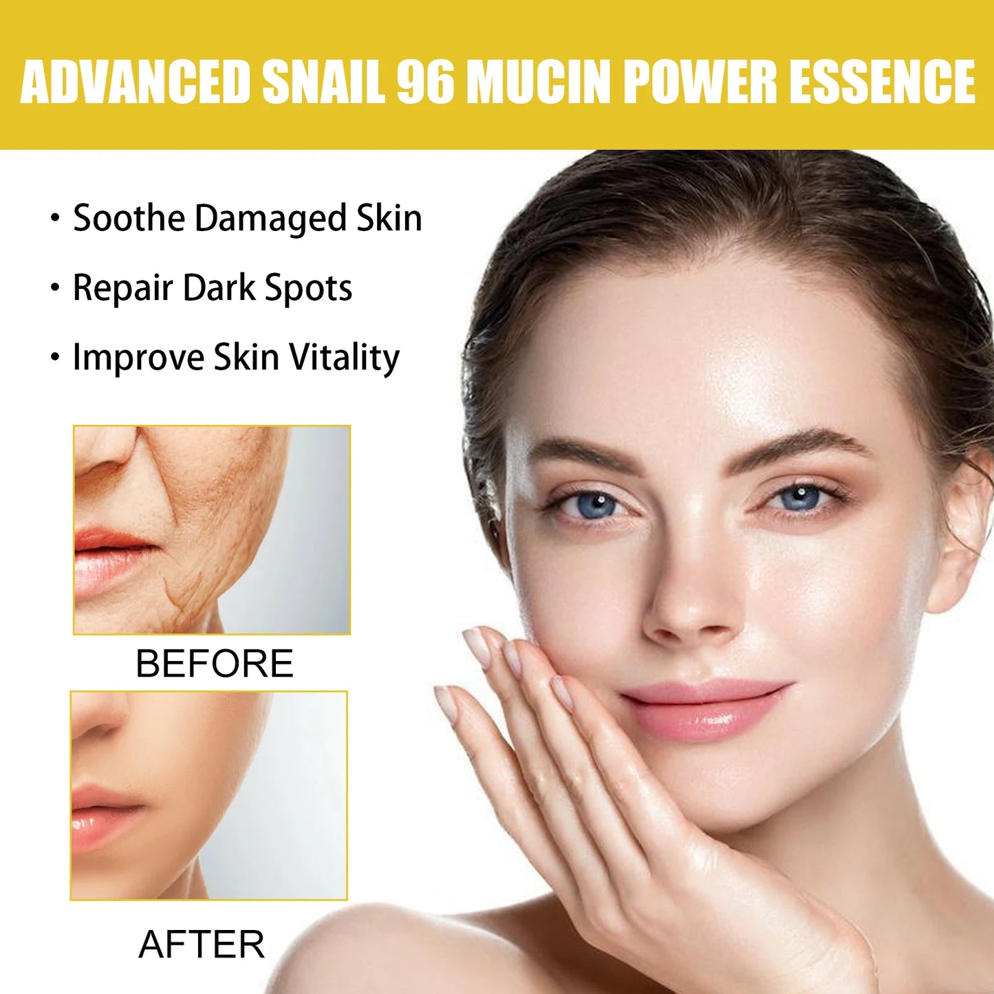 Snail Anti Wrinkle Serum Reduce Fine Line Shrinking Pore Hydrating Moisturize Rejuvenation Anti Aging Whitening Collagen Essence